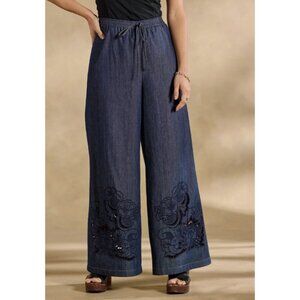 Johnny Was & Sundance Frankie Easy Pants Sizes S M & L Blue NWT MSRP: $298